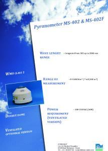 MS-402 First Class Pyranometer