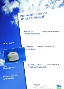 Pyranomtre MS-402 Premire Classe