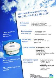 MS-712 et MS-712F Spectroradiomtres