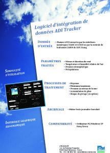 Logiciel de donn�es m�t�o ADI Tracker