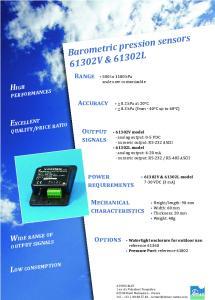 Barometric Pressure Sensor 61302 RM Young
