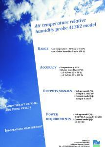 Sonde de Temp�rature et Humidit�