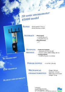 2D sonic anemometer