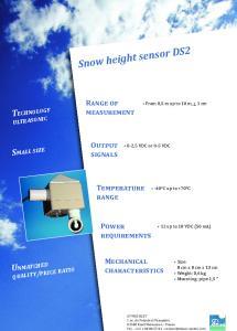 DS2 Snow height sensor