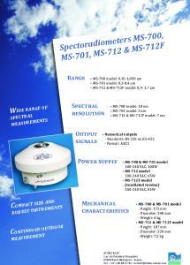 MS-700 & MS-701 Spectroradiometers